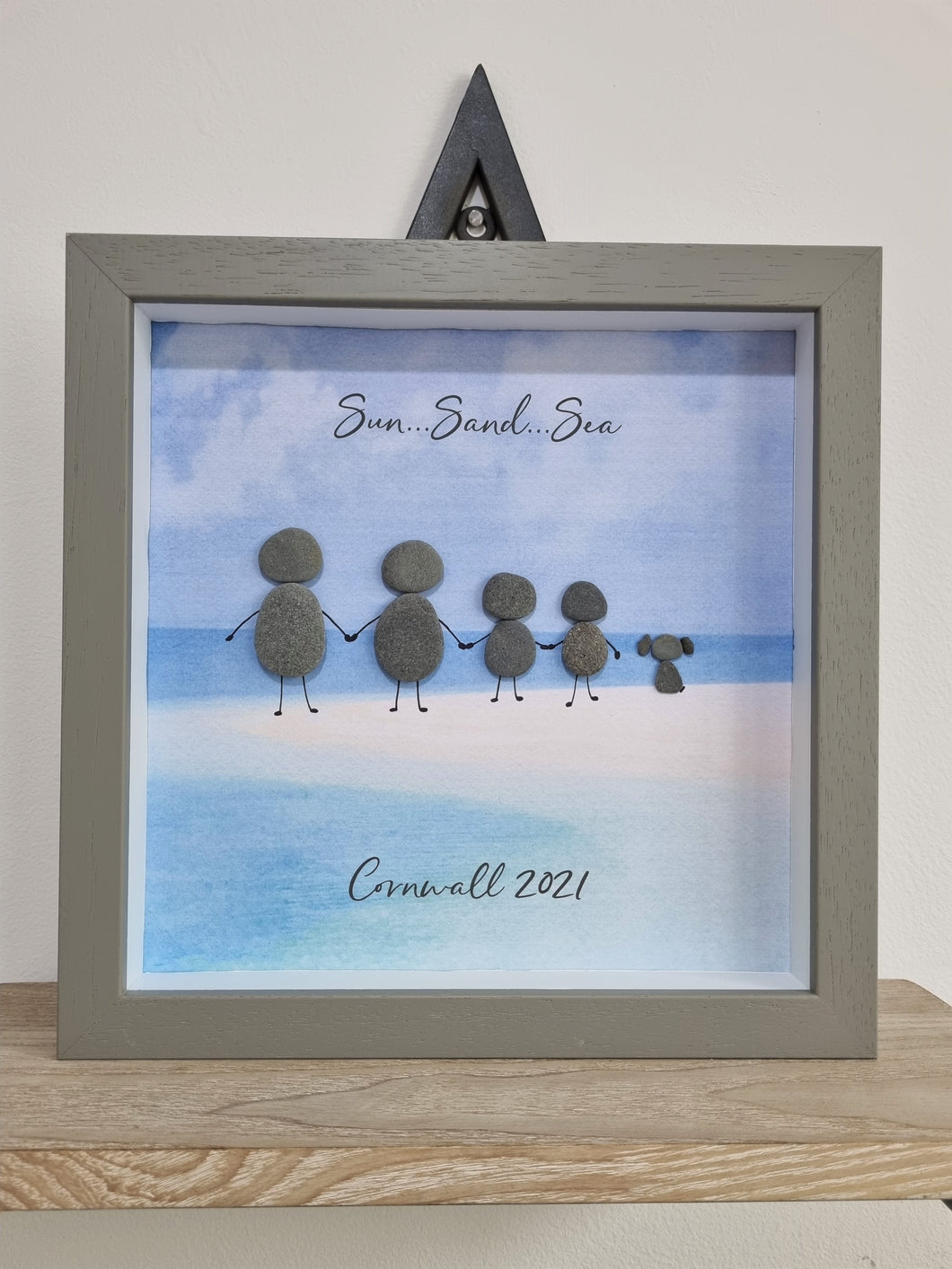 Sun Sea Sand - Beach Family Pebble Picture